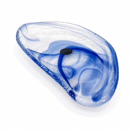 ArdaCam - Auster Organic Shaped Platter - 33x18cm - Blue - Glass