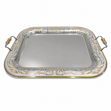 Elegant Gioiel - Isabelle Rectangular Tray - 55 cm - Gold - Stainless Steel 18/10