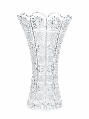 Bohemia Crystal - Hand Cut Vase - 41 cm - Clear