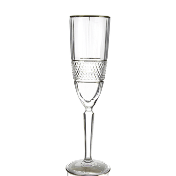 RCR - Brillante Flute Glass Set 6 Pcs - Silver - 180ml