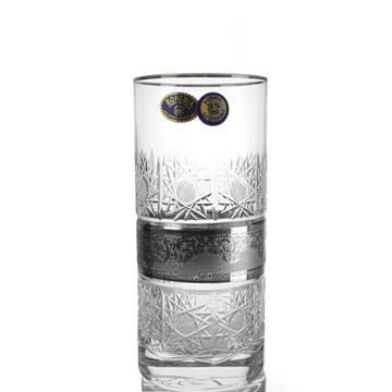 Bohemia Crystal - Highball Glass Set 6 Pcs - Silver - 300ml