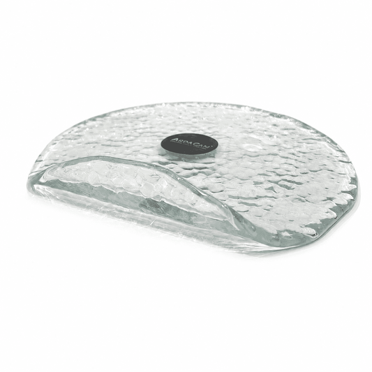 ArdaCam - Round Hammered Platter - 15cm - Clear - Glass