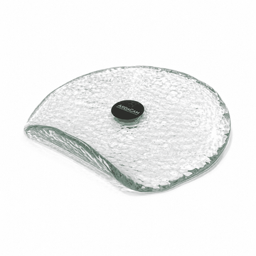 ArdaCam - Round Hammered Platter - 15cm - Clear - Glass