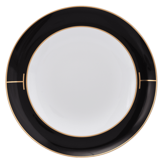 Falkenporzellan - Dinner Set 59 Pieces - Black Gold - Porcelain