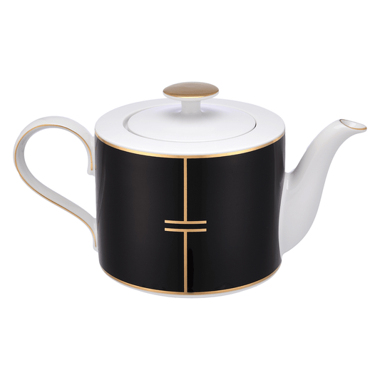 Falkenporzellan - Coffee Set 3 Pieces -Black & Gold - Porcelain