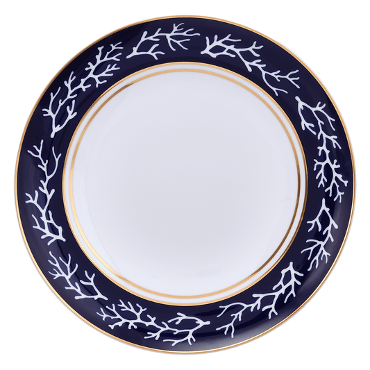 Falkenporzellan - Dinner Set 59 Pieces - Cobalt Blue & Gold - Porcelain