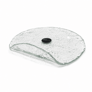 ArdaCam - Round Hammered Platter - 21cm - Clear - Glass