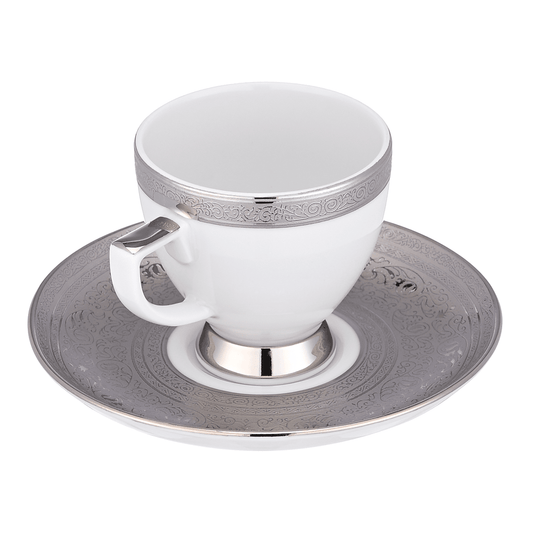 Falkenporzellan - Coffee Set 6 Pieces - Porcelain - Silver