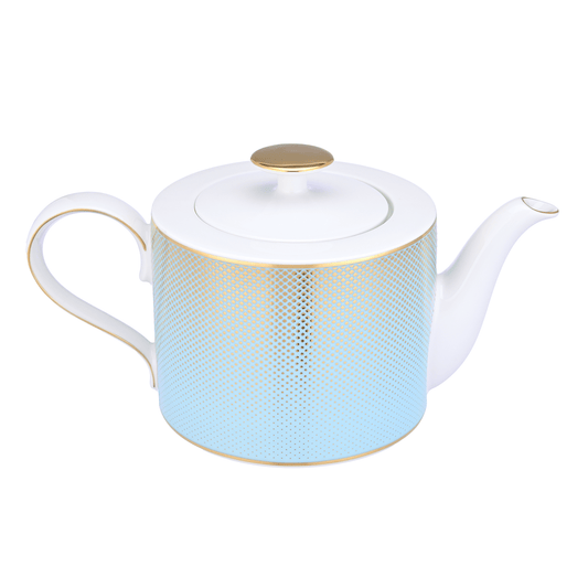 Falkenporzellan - Rio Coffee Set 3 Pieces - Porcelain - Light Blue & Gold