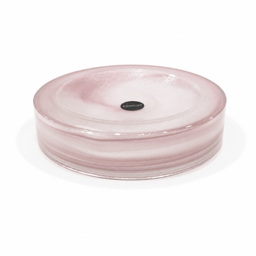 ArdaCam - Hollow Round Plate - 21cm - Pink - Glass