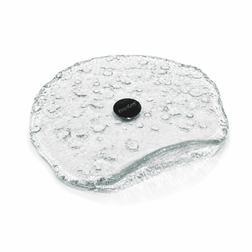 ArdaCam - Round Hammered Platter - 20cm - Clear - Glass