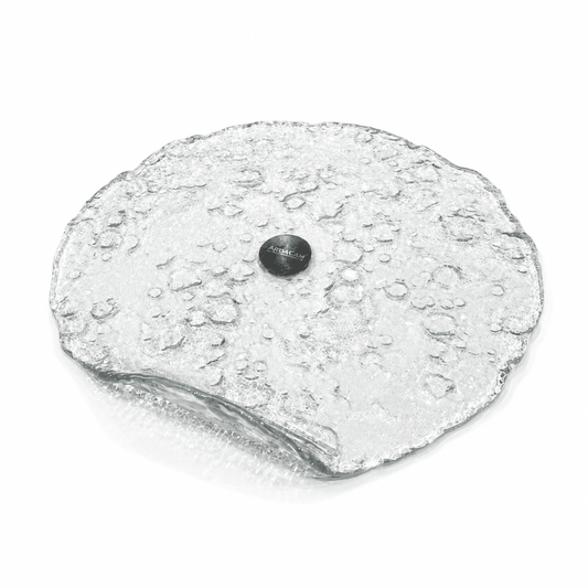 ArdaCam - Round Hammered Platter - 26cm - Clear - Glass