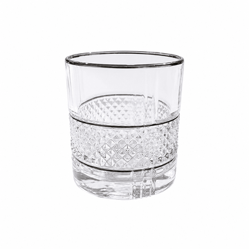 RCR - Brillante Tumbler Glass Set 6 Pcs - 230 ml- Silver