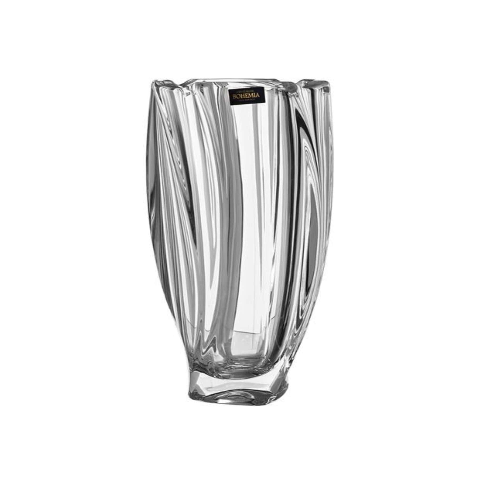 Bohemia Crystal - Wavy Crystal Vase - 25.5 cm - 2700010003
