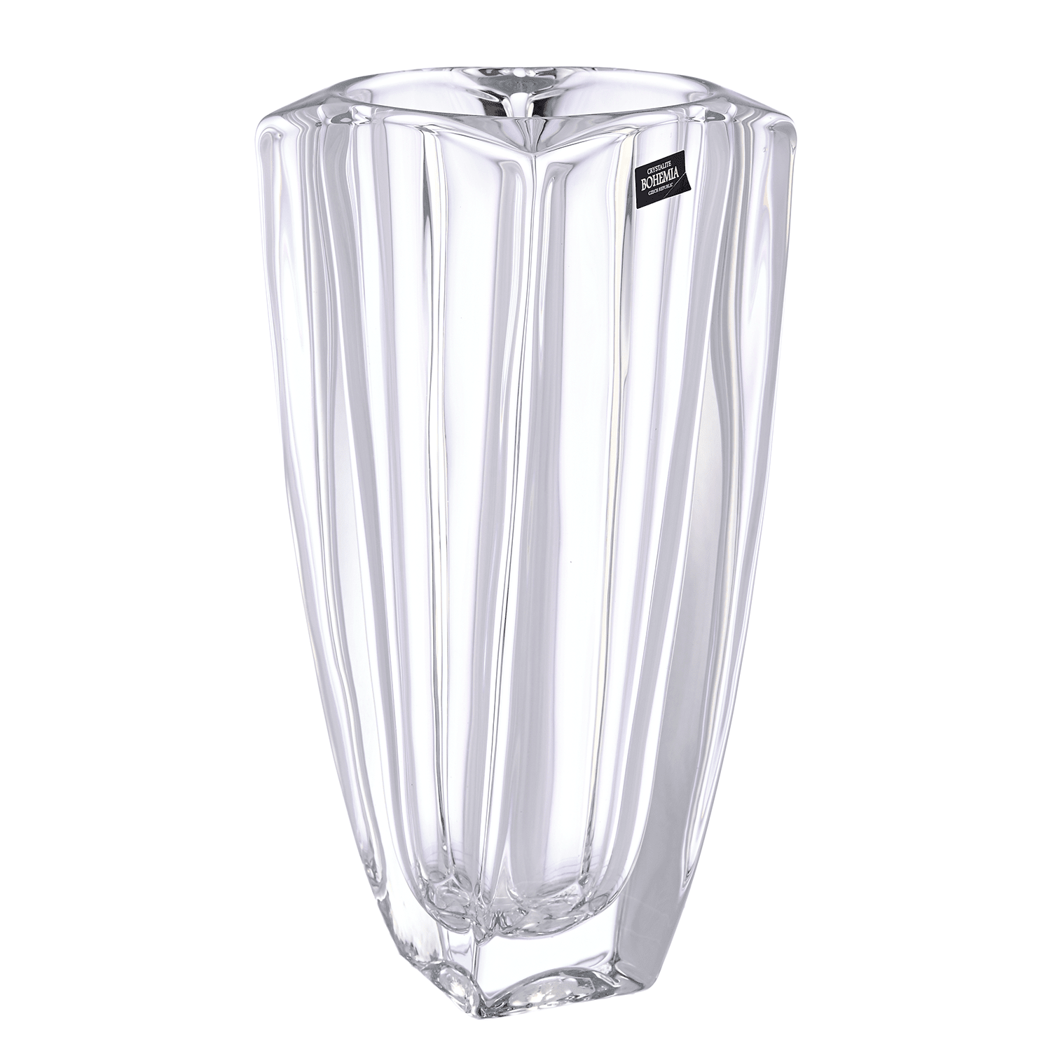 Bohemia Crystal - Square Crystal Vase - 28cm