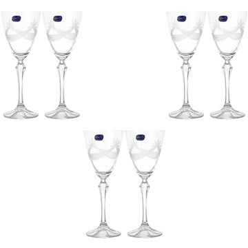 Bohemia Crystal - Goblet Glass Set 6 Pieces - 200ml - 2700010170