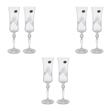 Bohemia Crystal - Flute Glass Set 6 Pieces - 150ml - 2700010185