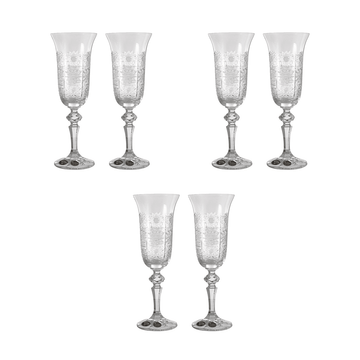 Bohemia Crystal - Flute Glass Set 6 Pieces - 150ml - 2700010194