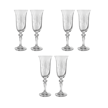 Bohemia Crystal - Flute Glass Set 6 Pieces - 150ml - 2700010196