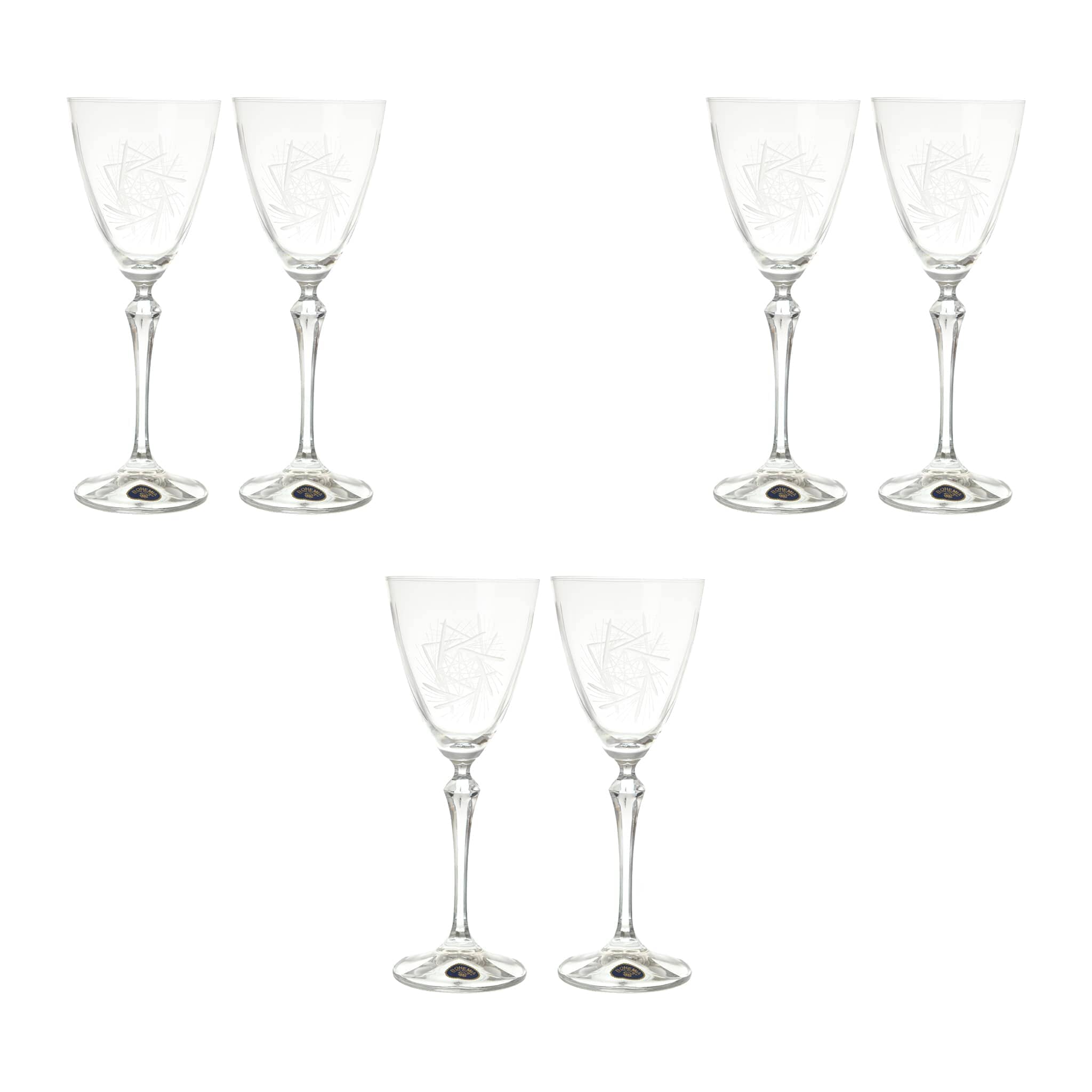 Bohemia Crystal - Goblet Glass Set 6 Pieces - 200ml - 2700010264