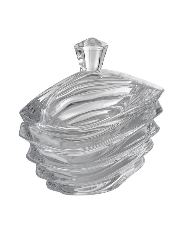 Bohemia Crystal - Oval Wavy Crystal Box with Cover - 2700010300