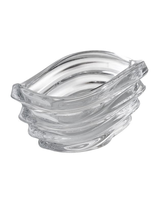 Bohemia Crystal - Oval Wavy Crystal Box with Cover - 2700010300