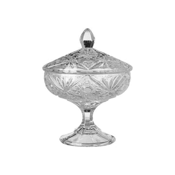 Bohemia Crystal - Round Crystal Box with Cover and Long Base - 2700010335
