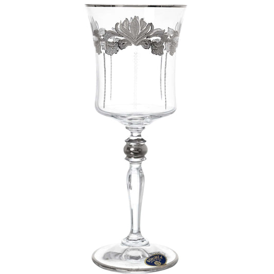Bohemia Crystal - Goblet Glass Set 6 Pieces - Silver - 250ml - 2700010750