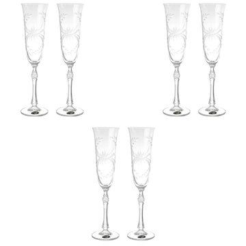 Bohemia Crystal - Flute Glass Set 6 Pieces - 150ml - 2700010846