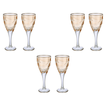 Goblet Glass Set 6 Pieces - Honey & Silver - 250ml - 2700010975
