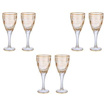 Goblet Glass Set 6 Pieces - Honey & Gold - 250ml - 2700010976