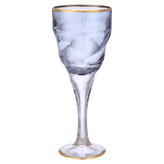 Goblet Glass Set 6 Pieces - Blue & Gold - 250ml - 2700011011