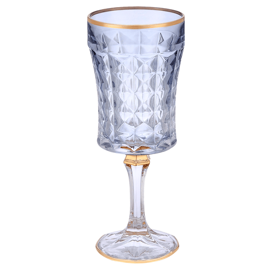 Goblet Glass Set 6 Pieces - Blue & Gold - 250ml - 2700011017