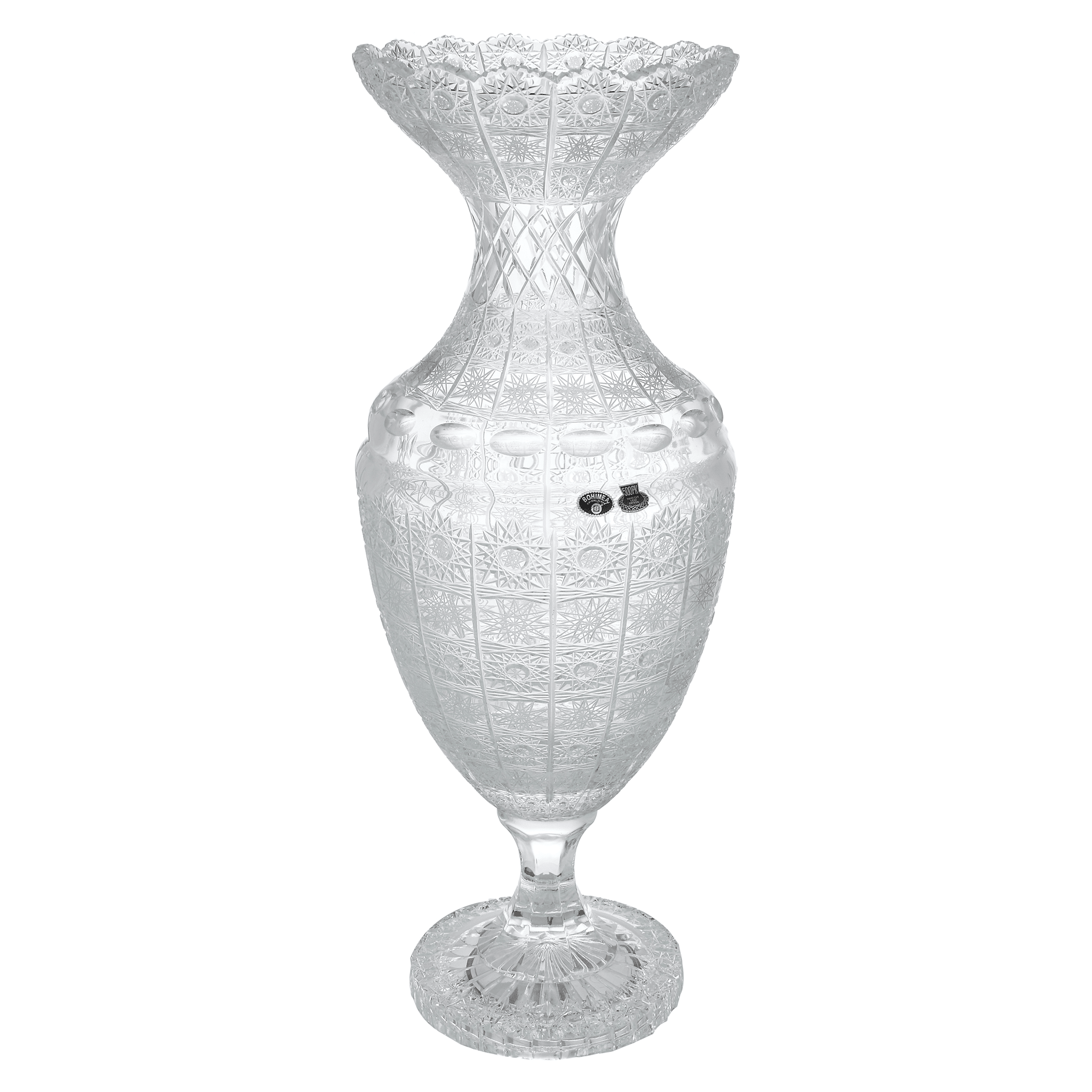 Bohemia Crystal - Large Crystal Vase With Base - 52cm