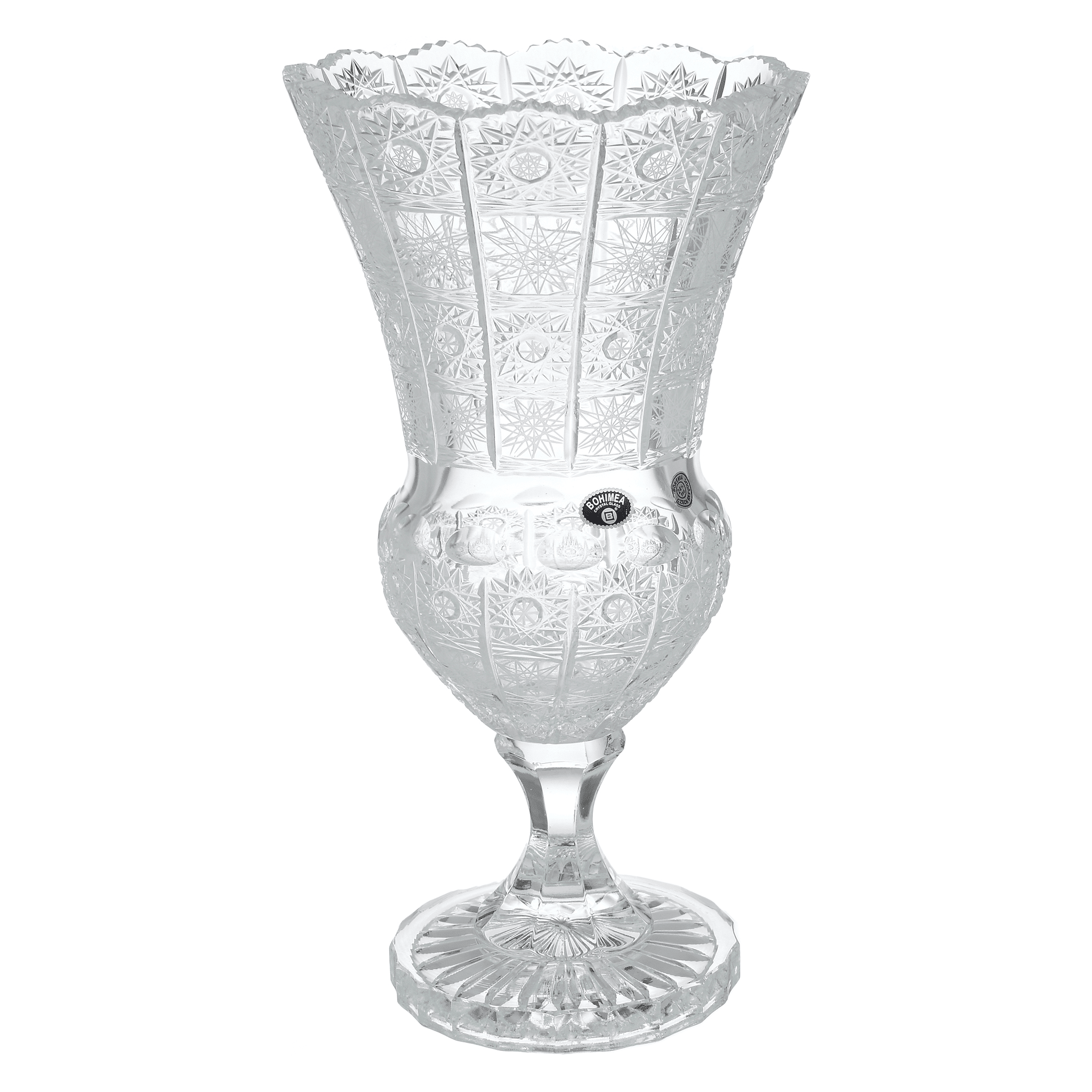 Bohemia Crystal - Crystal Vase With Base - 30.5cm