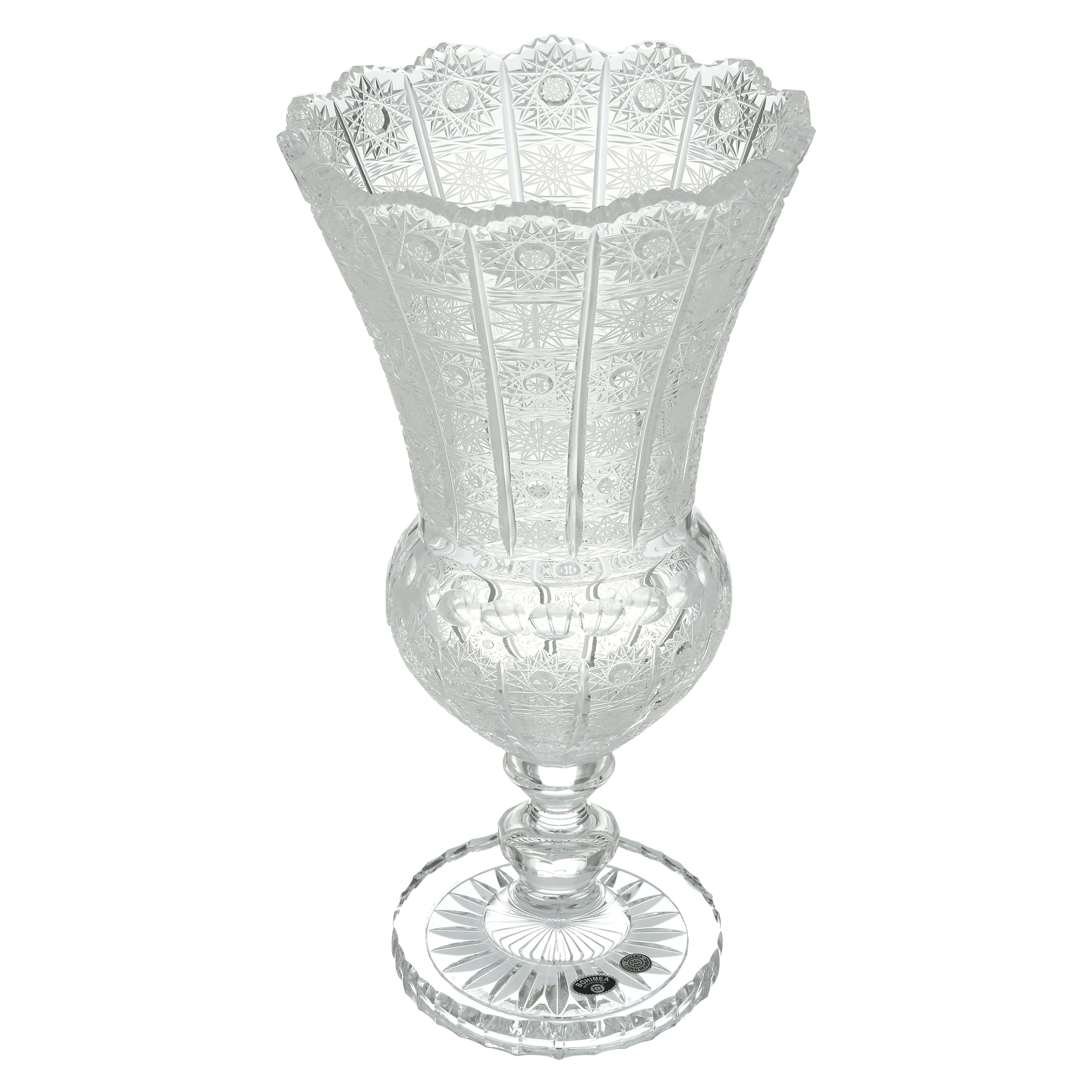 Bohemia Crystal - Crystal Vase With Base - 35.5cm