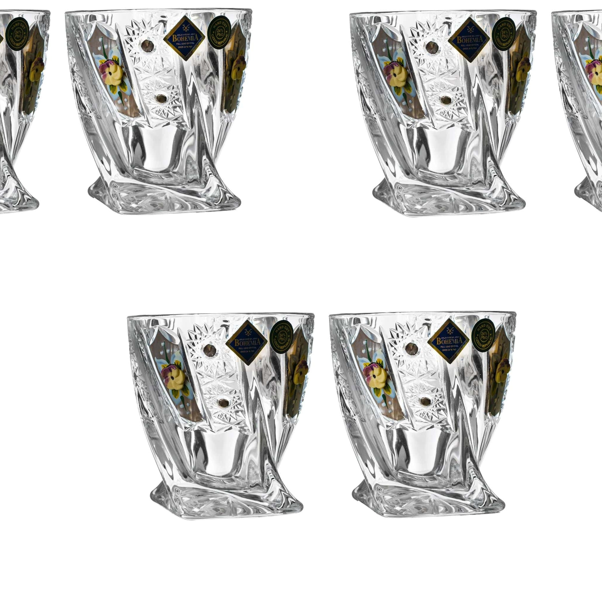 Bohemia Crystal - Tumbler Glass Set 6 Pieces - Silver - 340ml - 270002202