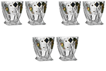 بوهيميا كريستال - طقم أكواب زجاج 6 قطع - فضي - 340 مل - 270002202