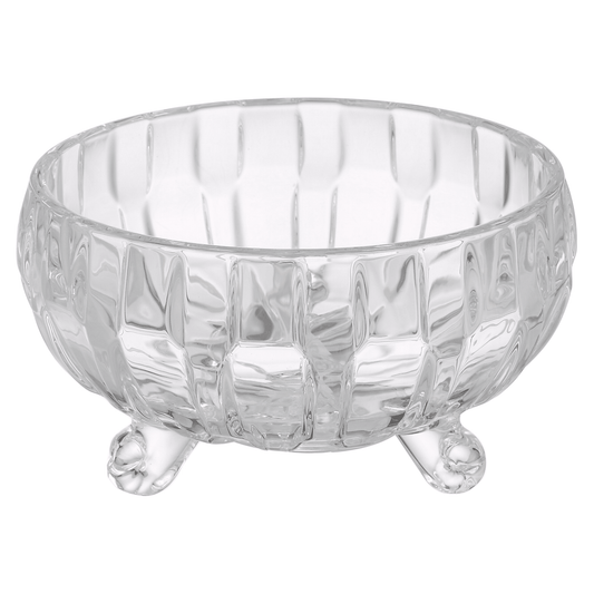 Round Glass Box with Feet - 18.5cm - Glass - 270002575