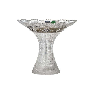 Bohemia Crystal - Hand Cut Vase in Silver Décor - 25.5cm - 270004060