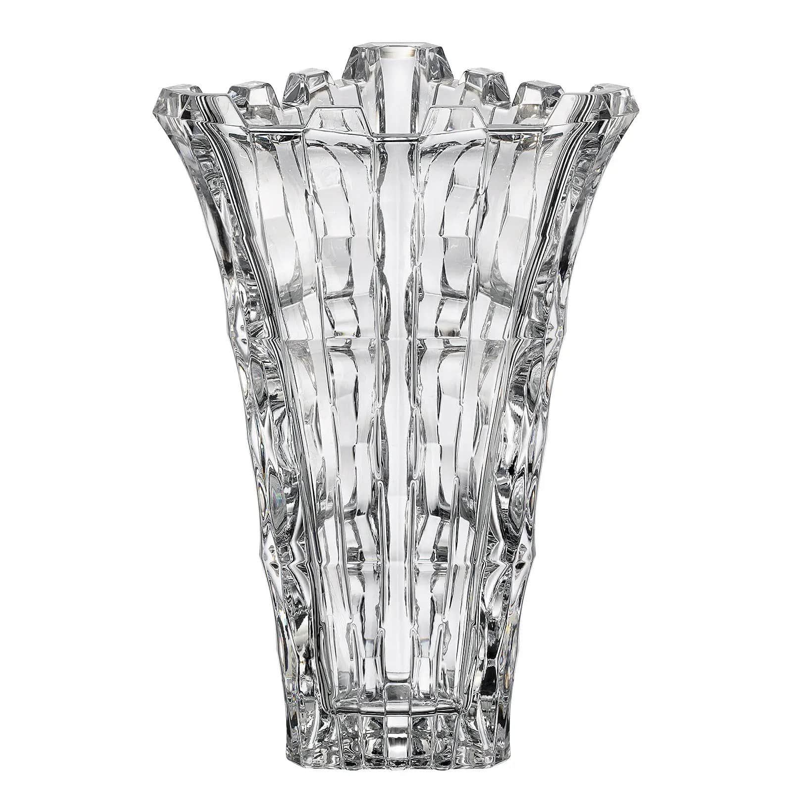 Bohemia Crystal - Triangular Shape Crystal Vase - 30.5cm - 270005004