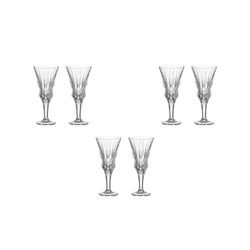 Bohemia Crystal - Flute Glass Set 6 Pieces - 240ml - 270005028
