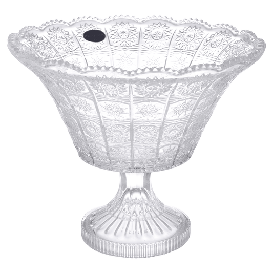 Round Glass Bowl with Base - 24x21cm