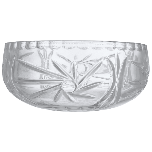 Round Decorated Glass Plate - 22cm - Glass - 270006653