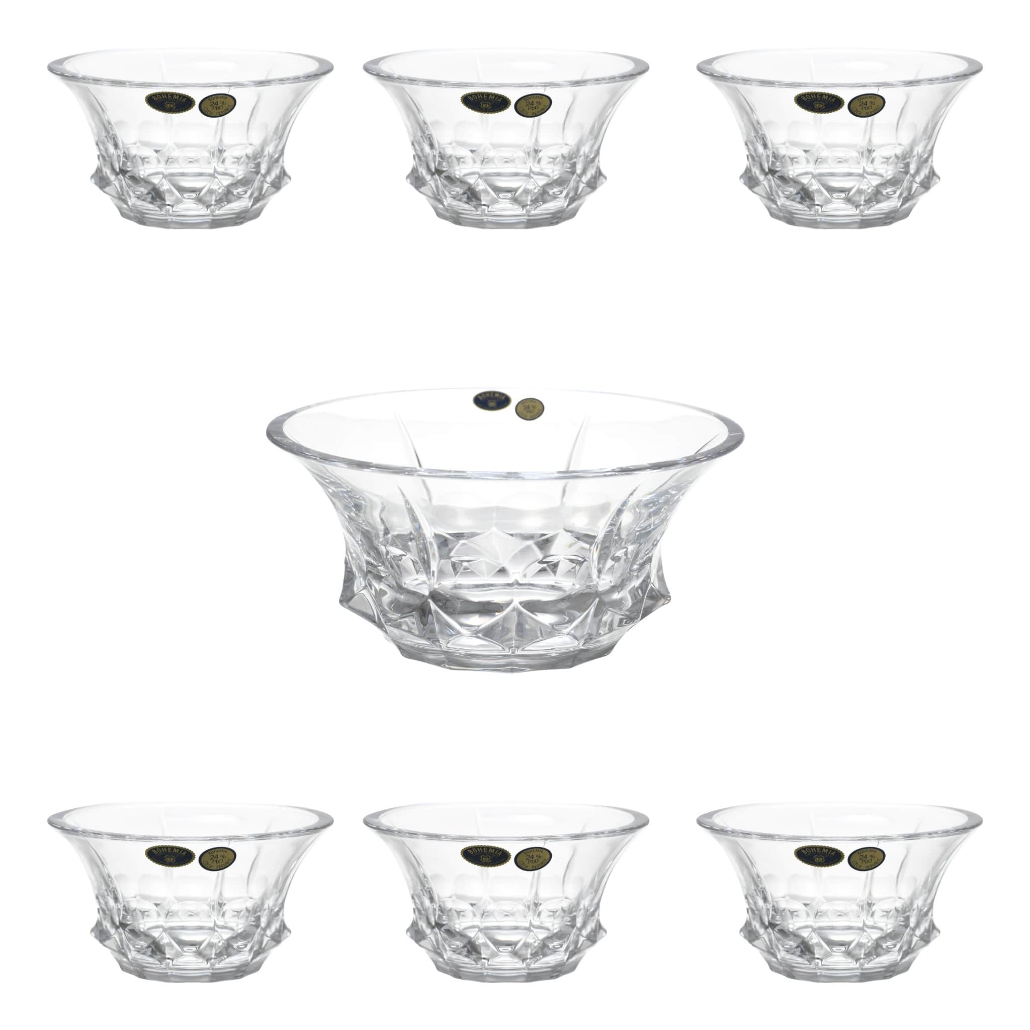 Bohemia Crystal - Wave Bowl Set 7 Pieces - 270006662