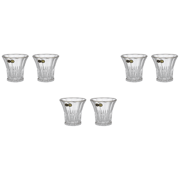 Bohemia Crystal - Tumbler Glass Set 6 Pieces with Silver Rim - 250ml - 270006817