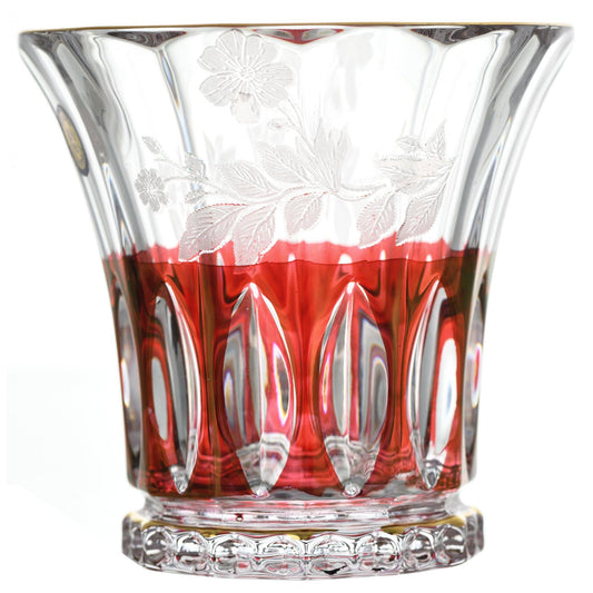 Bohemia Crystal - Tumbler Glass Set 6 Pieces - Red & Gold - 310ml - 270006828