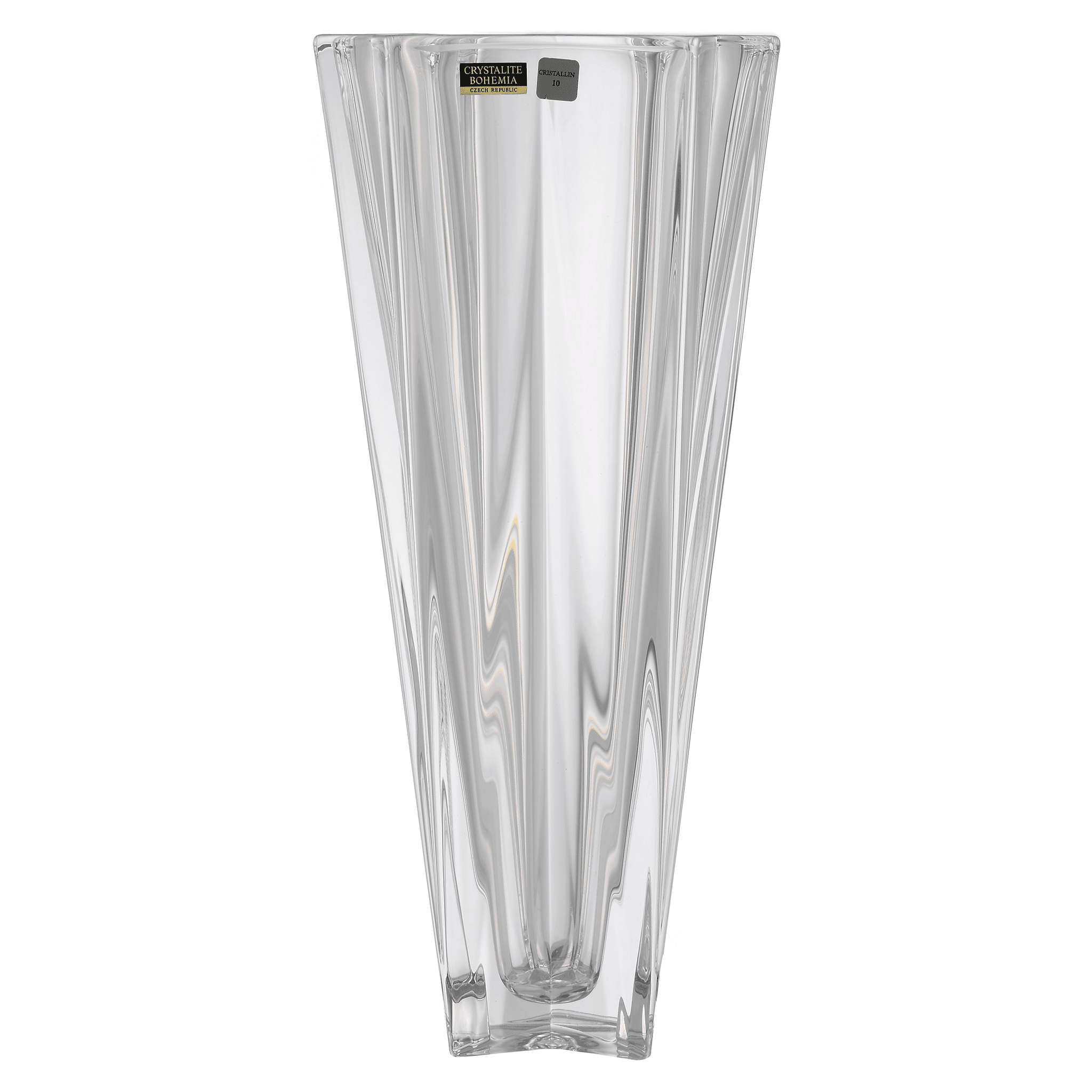 Bohemia Crystal - Square Crystal Vase - 35cm - 270006844