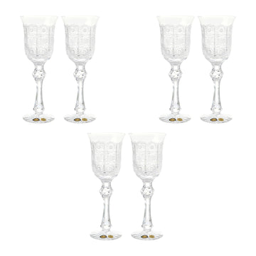 Bohemia Crystal - Goblet Glass Set 6 Pieces - 220ml - 270009018