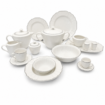 Elizabeth - Dinner Set 124 Pcs - Silver